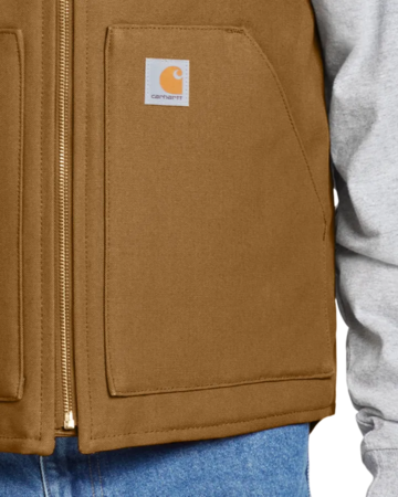 Closeup of a CT106676 Carhartt Duck Vest