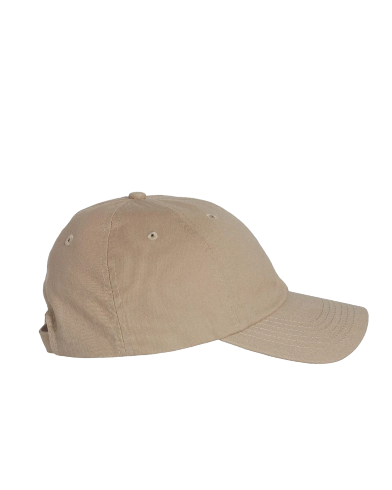 Image of a model wearing a VC300 Valucap Bio-Washed Cap
